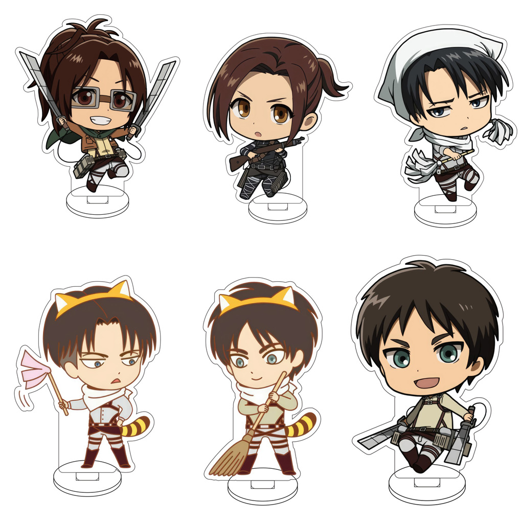 Anime Merch - Акриловая фигурка-подставка 10 см: Атака Титанов